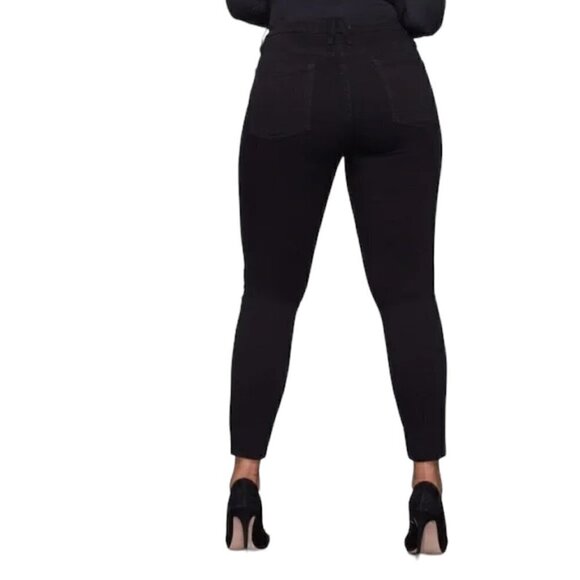 GOOD AMERICAN Good Legs Black Cropped Jeans - Size 10/30 - Picture 2 of 9